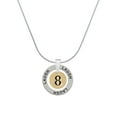 thumbnail image 1 of Delight Jewelry Goldtone Disc 1/2'' Number - 8 - Laugh Ring Charm Necklace, 18", 1 of 4