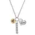 thumbnail image 1 of Delight Jewelry Goldtone Disc 1/2'' - Symbol - Ampersand - & - Always My Mother Bar Zoe Necklace, 1 of 4
