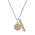thumbnail image 1 of Delight Jewelry Goldtone Disc with Crystal Heart Silvertone Always My Mother Bar Charm Necklace, 23", 1 of 4