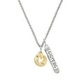 thumbnail image 1 of Delight Jewelry Goldtone Dove Disc Silvertone Sisters Best Friends Forever Bar Charm Necklace, 23", 1 of 4