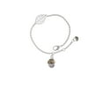 thumbnail image 1 of Delight Jewelry Goldtone Fairy on Silvertone Hatched Background Spinner - Silvertone Leaf Delicate Bracelet, 6.25+1.75", 1 of 4