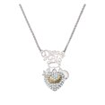 thumbnail image 1 of Delight Jewelry Goldtone 'Faith Rocks' on Clear Crystal Heart Silvertone Dream Big Pendant Necklace, 25", 1 of 4