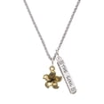 thumbnail image 1 of Delight Jewelry Goldtone Flower Silvertone Hope Anchors the Soul Bar Charm Necklace, 23", 1 of 4