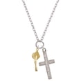 thumbnail image 1 of Delight Jewelry Goldtone Graduation Hat Everlasting Love Engraved Cross Zoey Necklace, 28", 1 of 4