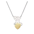 thumbnail image 1 of Delight Jewelry Goldtone Heart Locket - Silvertone Dream Big Pendant Necklace, 25", 1 of 4
