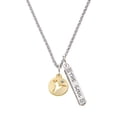 thumbnail image 1 of Delight Jewelry Goldtone Hummingbird Disc Silvertone Hope Anchors the Soul Bar Charm Necklace, 23", 1 of 4