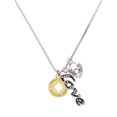 thumbnail image 1 of Delight Jewelry Goldtone I would be lost without you - Love and Lock Charm Necklace, 18"+1", 1 of 4