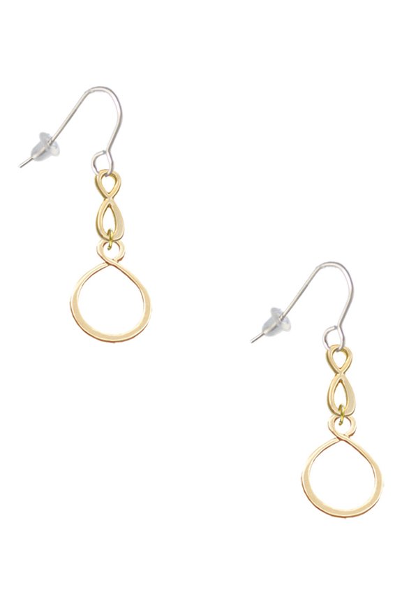 Goldtone Infinity Loop Gold Tone Infinity French Earrings