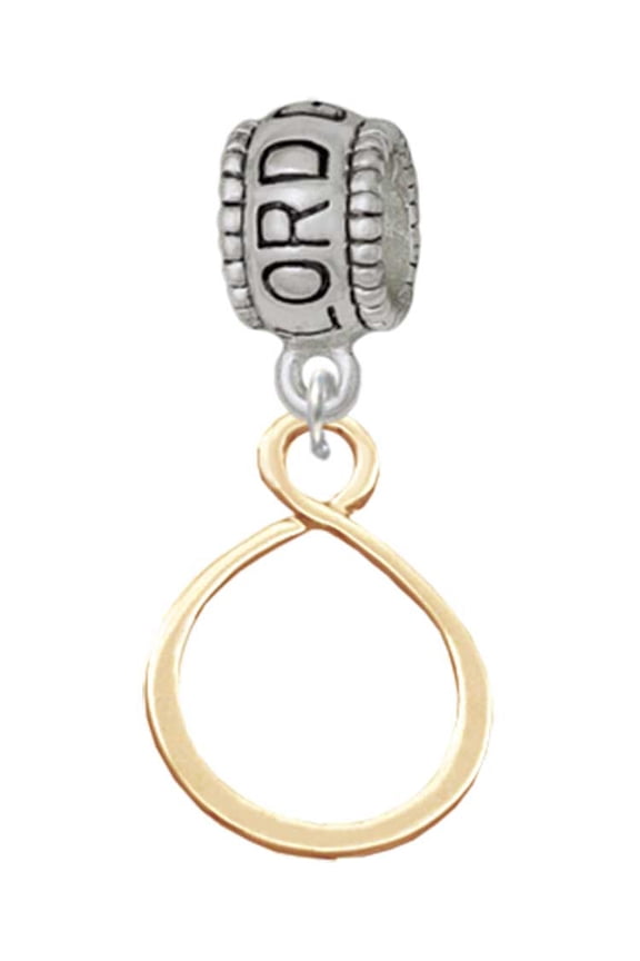 Goldtone Infinity Loop Lord Guide Me Charm Bead