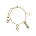 thumbnail image 1 of Delight Jewelry Goldtone Infinity Rope Goldtone Dream Big Charm Bracelet, 7.5+2" Extender, 1 of 4