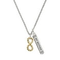 thumbnail image 1 of Delight Jewelry Goldtone Infinity Rope Silvertone Always My Mother Bar Charm Necklace, 23", 1 of 4