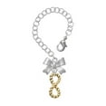thumbnail image 1 of Delight Jewelry Goldtone Infinity Rope - Silvertone Bow Charm Accessory for Tumblers and Thermal Cups, 1 of 4