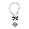 thumbnail image 1 of Delight Jewelry Goldtone Large Angled Rope Spinner - Silvertone Black Bow Charm Accessory for Tumblers and Thermal Cups, 1 of 4