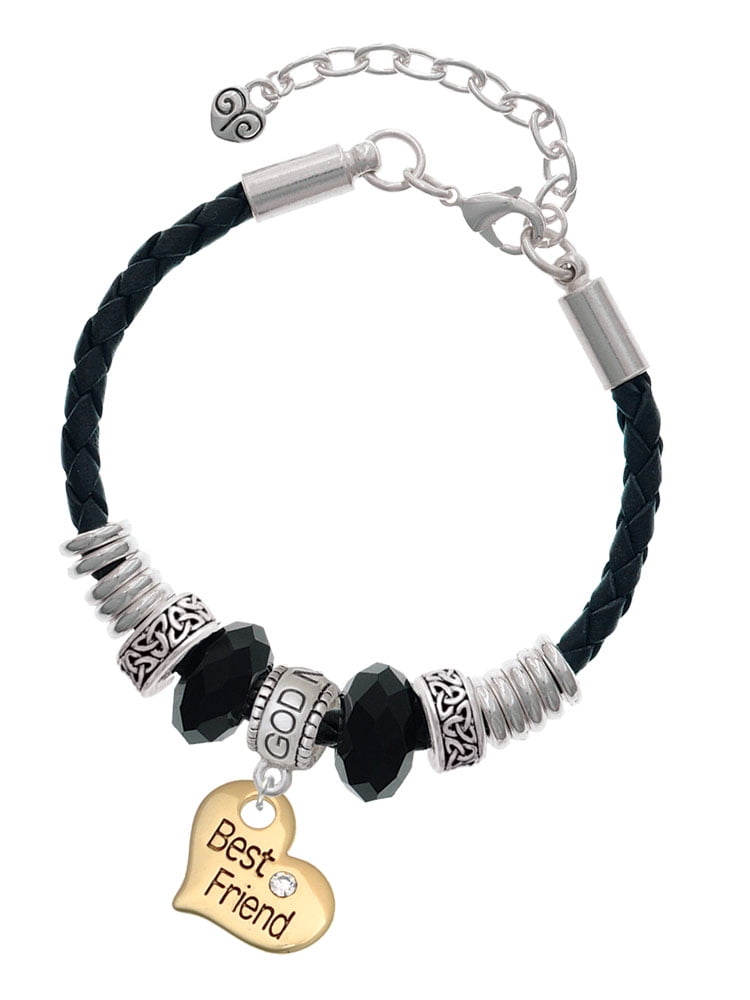 Delight Jewelry Goldtone Large Aunt Heart with Crystal Godmother