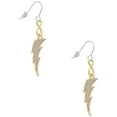 thumbnail image 1 of Delight Jewelry Goldtone Large Clear Crystal Lightning Bolt Gold Tone Infinity French Earrings, 1 of 4