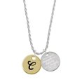 thumbnail image 1 of Delight Jewelry Goldtone Large Disc Letter - C - 3/4'' She is Clothed in Stength and Dignity Charm Necklace, 20"+3", 1 of 4