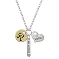 thumbnail image 1 of Delight Jewelry Goldtone Large Disc Letter - R - 3/4'' Always My Mother Bar Zoe Necklace, 1 of 4
