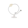 thumbnail image 1 of Delight Jewelry Goldtone Large Je T'aime - Silvertone Leaf Delicate Bracelet, 6.25+1.75", 1 of 4
