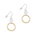 thumbnail image 1 of Delight Jewelry Goldtone Large Karma Ring Silvertone Leaf French Earrings, 1 of 5