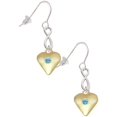 thumbnail image 1 of Delight Jewelry Goldtone Large March - Hot Blue Crystal Heart Silver tone Infinity French Earrings, 1 of 4
