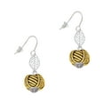 thumbnail image 1 of Delight Jewelry Goldtone Large Rope with Cross Spinner Silvertone Leaf French Earrings, 1 of 5