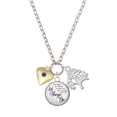 thumbnail image 1 of Delight Jewelry Goldtone Large September - Blue Crystal Heart Let Things Go Fall Zoey Charm Necklace, 28", 1 of 4