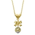 thumbnail image 1 of Delight Jewelry Goldtone Large Woven Rope Spinner Gold tone Heart Necklace, 1 of 4