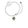 thumbnail image 1 of Delight Jewelry Goldtone Lizards on Silvertone Band Spinner Silver-tone Flower Link Chain Bracelet, 6.75"+2" Extender, 1 of 4