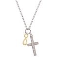 thumbnail image 1 of Delight Jewelry Goldtone Medium Elegant Infinity Sign Everlasting Love Engraved Cross Zoey Necklace, 28", 1 of 4