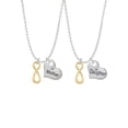 thumbnail image 1 of Delight Jewelry Goldtone Medium Elegant Infinity Sign Mother & Daughter Heart Necklaces (Set of 2), 19"+2", 1 of 4