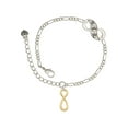 thumbnail image 1 of Delight Jewelry Goldtone Medium Elegant Infinity Sign Silver-tone Paw Infinity Link Chain Bracelet, 6"+2" Extender, 1 of 3