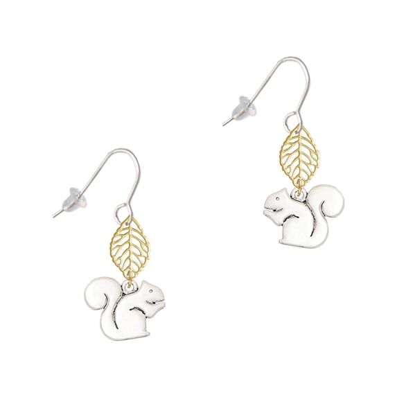Delight Jewelry Goldtone Medium Turkey Goldtone Leaf French Earrings