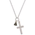 thumbnail image 1 of Delight Jewelry Goldtone Mini Buddha I Have Plans for You Engraved Cross Zoey Necklace, 28", 1 of 4