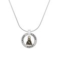 thumbnail image 1 of Delight Jewelry Goldtone Mini Buddha Laugh Ring Charm Necklace, 18", 1 of 4