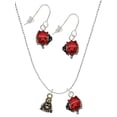thumbnail image 1 of Delight Jewelry Goldtone Mini Buddha Red Lucky Ladybug Necklace and Dangle Earrings Set, 1 of 6