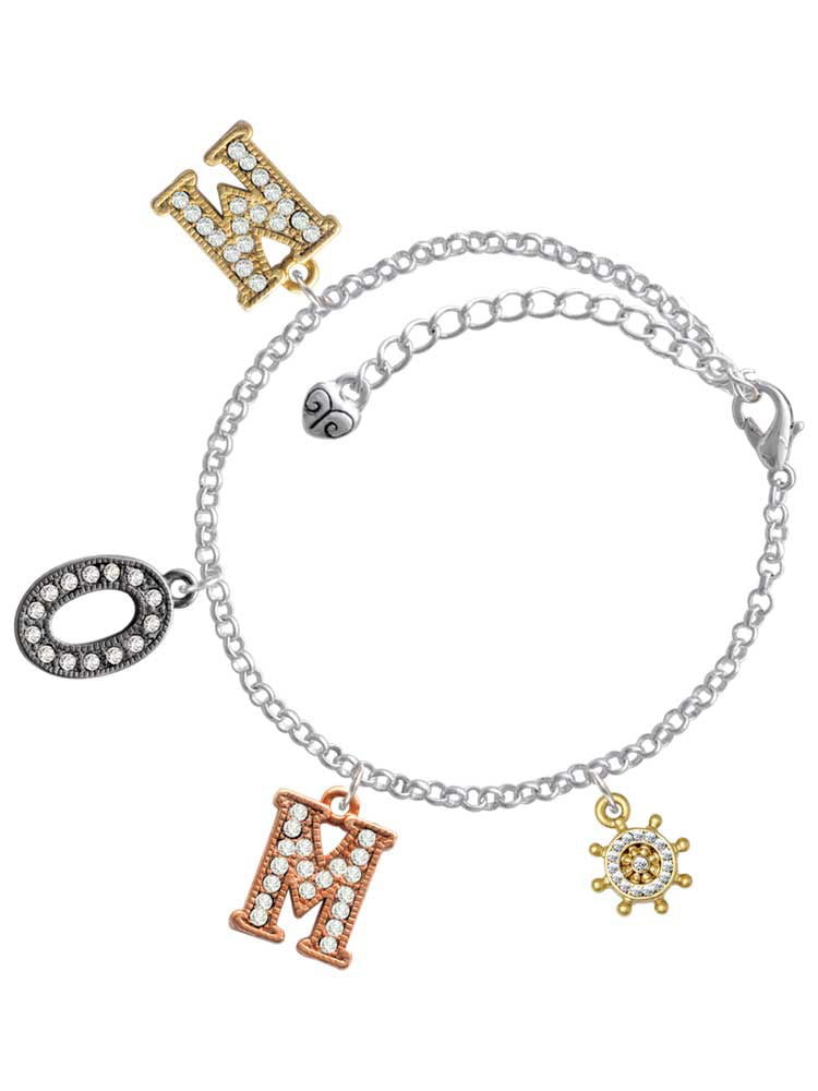 COCO CHANEL Logo Gold Charm Bracelet Nail Art Design Tutorial