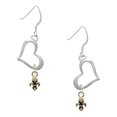 thumbnail image 1 of Delight Jewelry Goldtone Mini Fleur de Lis Open Heart French Earrings, 1 of 4