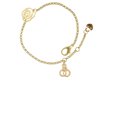 thumbnail image 1 of Delight Jewelry Goldtone Mini Handcuffs Gold-tone Rose Link Chain Bracelet, 6.25"+1.75" Extender, 1 of 4