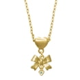 thumbnail image 1 of Delight Jewelry Goldtone Mini March - Hot Blue Crystal Heart Gold tone Heart Necklace, 1 of 4