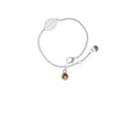 thumbnail image 1 of Delight Jewelry Goldtone Mini Rounded Paw - Silvertone Leaf Delicate Bracelet, 6.25+1.75", 1 of 4