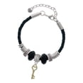 thumbnail image 1 of Delight Jewelry Goldtone Open Heart Key Granddaughter Celtic Knot Leather Bead Bracelet, 7"+2" Extender, 1 of 4