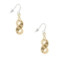 thumbnail image 1 of Delight Jewelry Goldtone Paw Prints Infinity Gold Tone Infinity French Earrings, 1 of 4