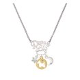 thumbnail image 1 of Delight Jewelry Goldtone Scottie Dog Silhouette Silvertone Dream Big Pendant Necklace, 25", 1 of 4