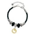 thumbnail image 1 of Delight Jewelry Goldtone Scottie Dog Silhouette Wife Celtic Knot Leather Bead Bracelet, 7"+2" Extender, 1 of 4