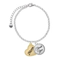 thumbnail image 1 of Delight Jewelry Goldtone Script Mom Heart - Domed Thank You Charm Bracelet, 6"+2", 1 of 5