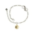 thumbnail image 1 of Delight Jewelry Goldtone Small I Love You to the Moon Silver-tone Paw Infinity Link Chain Bracelet, 6"+2" Extender, 1 of 3