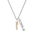 thumbnail image 1 of Delight Jewelry Goldtone Small Mom Script Silvertone Believe Faith Prayer Hope Bar Charm Necklace, 23", 1 of 4