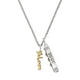 thumbnail image 1 of Delight Jewelry Goldtone Small Mom Script Silvertone Best Friends Forever Bar Charm Necklace, 23", 1 of 4