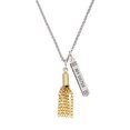 thumbnail image 1 of Delight Jewelry Goldtone Small Tassel Silvertone Always My Sister Bar Charm Necklace, 23", 1 of 4