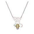 thumbnail image 1 of Delight Jewelry Goldtone Star of David Spinner Silvertone Dream Big Pendant Necklace, 25", 1 of 4